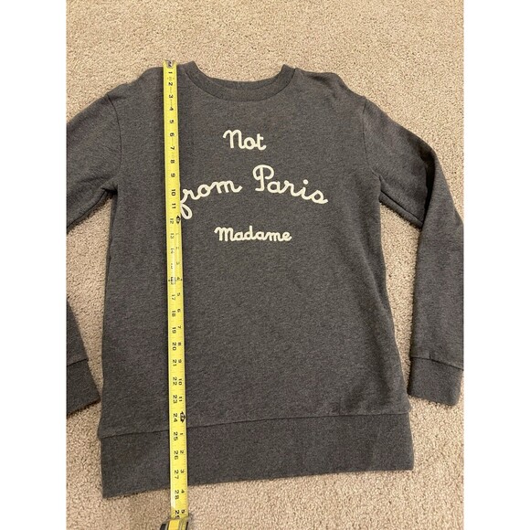 Drole de Monsieur Grey 'Not From Paris Madame' Sweatshirt Sweater Size Small - Picture 7 of 10